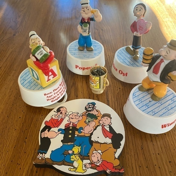 Popeye music boxes ; plaque and mini mug by 1989 Davidson of Hamilton gifts - Picture 4 of 6